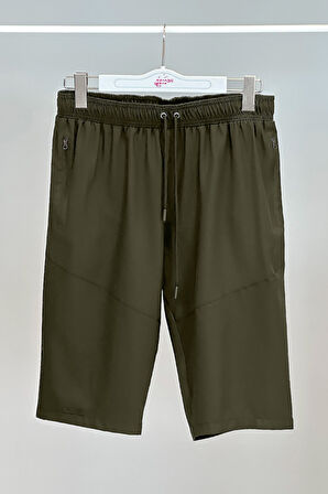 Remsa Erkek Havuz Deniz Uzun Kapri Şort Mayo RKS-02 Haki | XXL