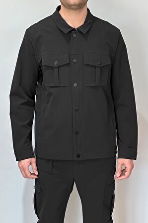 Erkek Modern Fermuarlı Üst 24720 Siyah | XXL