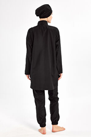 Paraşüt Tam Kapalı Tesettür Mayo Hanley 1502 Siyah | XXL