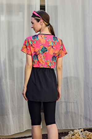 Kısa Kollu Yarı Kapalı Mayo Sude R2803 Color Shell | XXL