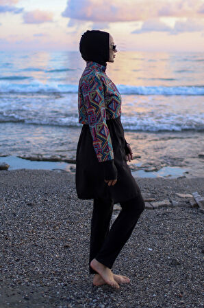 Tam Kapalı Tesettür Mayo Hale R2502 | XL