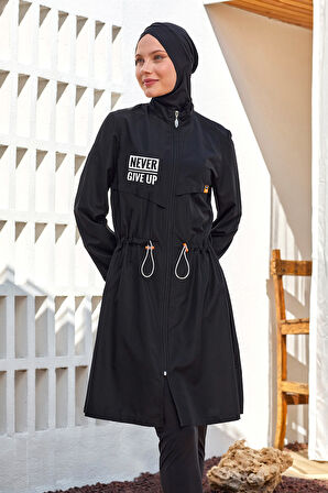 Tam Kapalı Tesettür Mayo Ever 1402 Siyah | XL