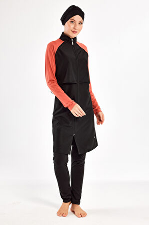 Reglan Kol Tam Kapalı Tesettür Mayo Debbıe 1405 Tarçın | L