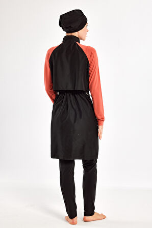 Reglan Kol Tam Kapalı Tesettür Mayo Debbıe 1405 Tarçın | L