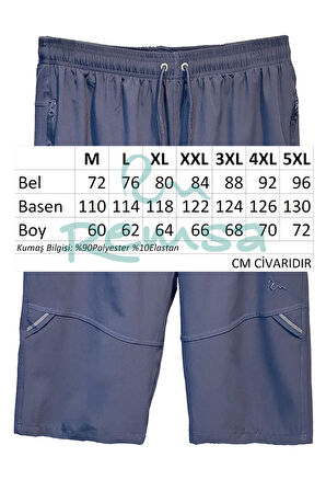 Ters Fermuar Erkek Şort Mayo RKS-08 Laci | 3XL