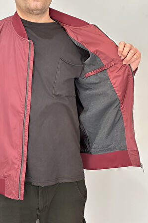 Erkek Kolej Yaka Mevsimlik Ceket Tek Üst REU-9127 Bordo | 3XL