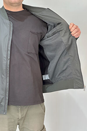 Erkek Kolej Yaka Mevsimlik Ceket Tek Üst REU-9127 Haki | XXL