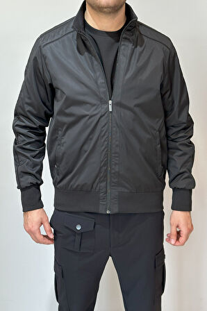 Erkek Feremuarlı Mevsimlik Ceket Tek Üst REU-9114 Siyah | L