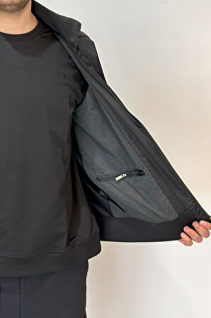 Erkek Feremuarlı Mevsimlik Ceket Tek Üst REU-9114 Siyah | L