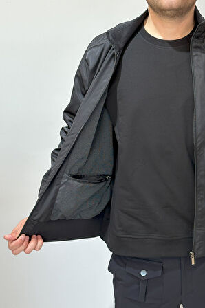 Erkek Feremuarlı Mevsimlik Ceket Tek Üst REU-9114 Siyah | L