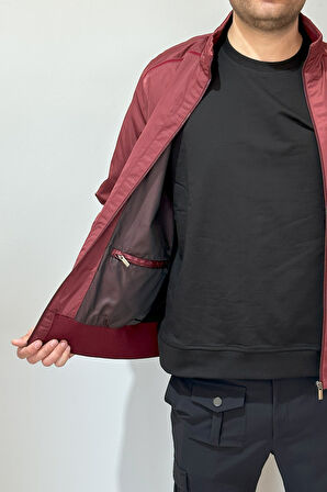 Erkek Feremuarlı Mevsimlik Ceket Tek Üst REU-9114 Bordo | XXL