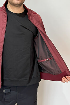 Erkek Feremuarlı Mevsimlik Ceket Tek Üst REU-9114 Bordo | XXL