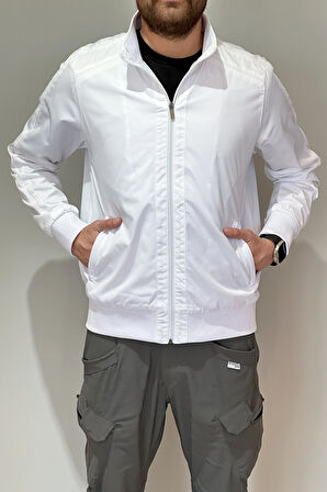 Erkek Feremuarlı Mevsimlik Ceket Tek Üst REU-9114 Beyaz | M