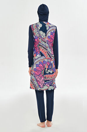 Tam Kapalı Tesettür Mayo 3306 Koyu Lacivert | M