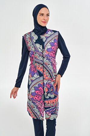 Tam Kapalı Tesettür Mayo 3306 Koyu Lacivert | XL