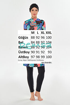 Likralı Tam Kapalı Tesettür Mayo 2104 Siyah | S