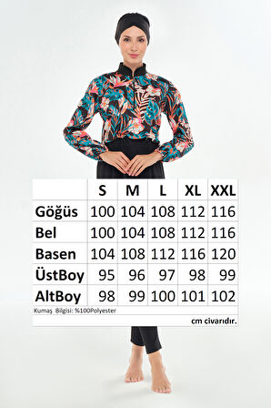 Tam Kapalı Tesettür Mayo 2402 Siyah | XL