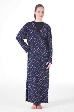 Kadın Viskon Namaz Elbisesi 25247 Lacivert | XL