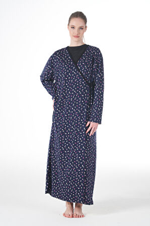 Kadın Viskon Namaz Elbisesi 25247 Lacivert | XL