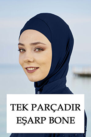Remsa Mayo Yüzücü Eşarp Havuz Deniz Eşarp RBE-01 Lacivert01 | Standart