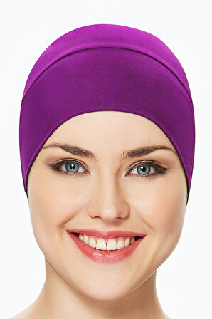 Havuz Deniz Düz Bone R-999-B Mor01 | Standart