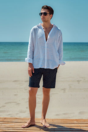 Kısa Erkek Deniz Havuz Şortu Mayo RKS-010 Lacivert | 3XL