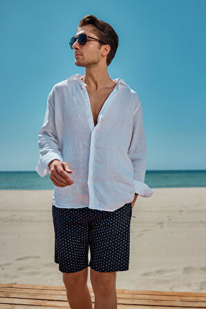 Kısa Erkek Deniz Havuz Şortu Mayo RKS-010 Lacivert | 3XL