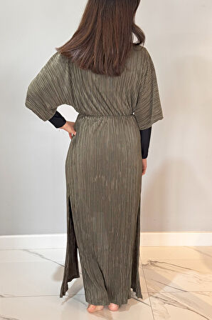Piliseli Kimono Pareo Kaftan Bağlanabilir RPK004 Haki | Standart