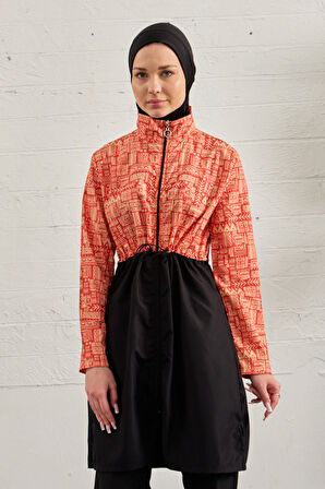 Paraşüt Tam Kapalı Tesettür Mayo 3024-279 Siyah03 | 48