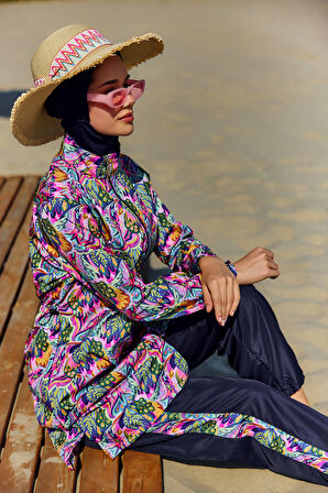 Paraşüt Tam Kapalı Tesettür Mayo Nisa R5501  | L