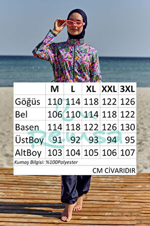 Paraşüt Tam Kapalı Tesettür Mayo Nisa R5501  | L