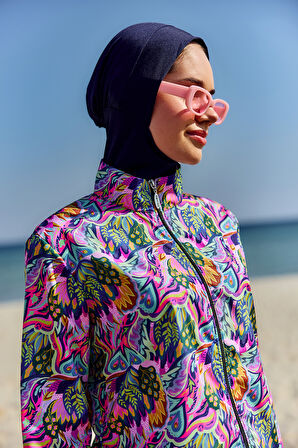 Paraşüt Tam Kapalı Tesettür Mayo Nisa R5501  | XL