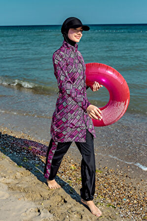 Paraşüt Tam Kapalı Tesettür Mayo Nisa R5502 | L