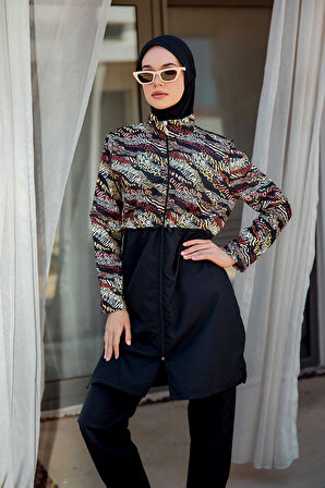 Remsa Paraşüt Tam Kapalı Tesettür Mayo R4806 Safari | 3XL