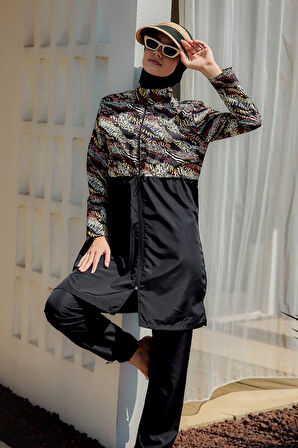 Remsa Paraşüt Tam Kapalı Tesettür Mayo R4806 Safari | 3XL