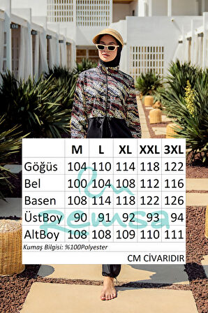 Remsa Paraşüt Tam Kapalı Tesettür Mayo R4806 Safari | 3XL