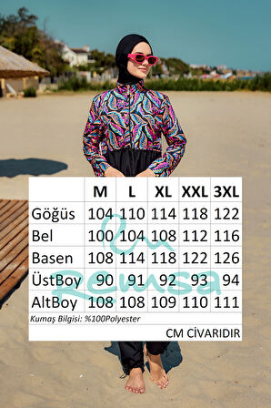 Remsa Paraşüt Tam Kapalı Tesettür Mayo R4807 Şebnem | L