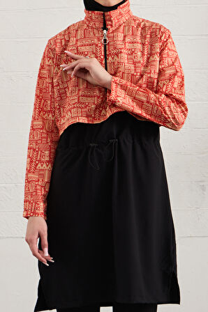 Spor Likra Tam Kapalı Tesettür Mayo 1527-183 Siyah | 44