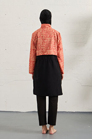 Spor Likra Tam Kapalı Tesettür Mayo 1527-183 Siyah | 46