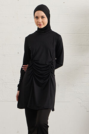 Likralı Tam Kapalı Tesettür Mayo 1429-01 Siyah | 38