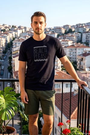 Erkek Kısa Kol Yeşil Şortlu Pijama Takımı 4348 Laci03 | XXL