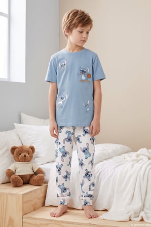 Erkek Çocuk Kısa Kol Penye Pijama Takımı 4301 Buz Mavi | 4-5 YAŞ