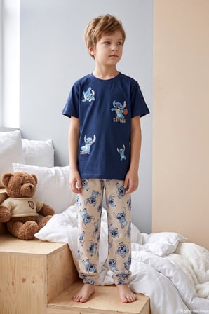 Erkek Çocuk Kısa Kol Penye Pijama Takımı 4301 Lacivert01 | 3-4 Yaş