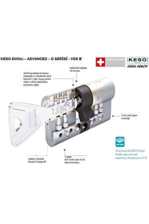 Keso Assa Abloy Omega Silindir(70mm)