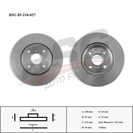 Japon Fren Diski Ön - Fren Diski Ön - Bsg 85-210-027