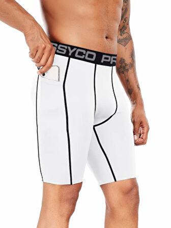 Ghassy Co. Erkek Cepli Basketbol Bisiklet Fitness Koşu Ultra Esnek Dizüstü Spor Tayt