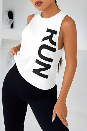 Ghassy Co. Kadın RUN Nefes Alabilir Koşu Egzersiz Kolsuz Spor Atlet