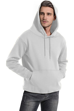 Ghassy Co. Erkek Ultra Termal Kapüşonlu Sherpa Astarlı Kanguru Cepli Sweatshirt
