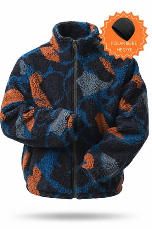 Ghassy Co. Erkek Isı Termal İç Dış Sherpa Sonbahar Kış Tam Fermuarlı Peluş Polar Sweatshirt
