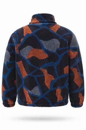 Ghassy Co. Erkek Isı Termal İç Dış Sherpa Sonbahar Kış Tam Fermuarlı Peluş Polar Sweatshirt